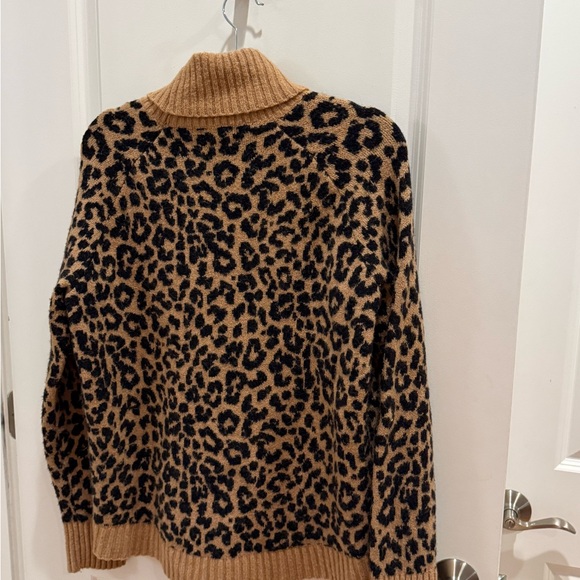 J. Crew Tan and Black Cowl Neck Sweater - Picture 2 of 2